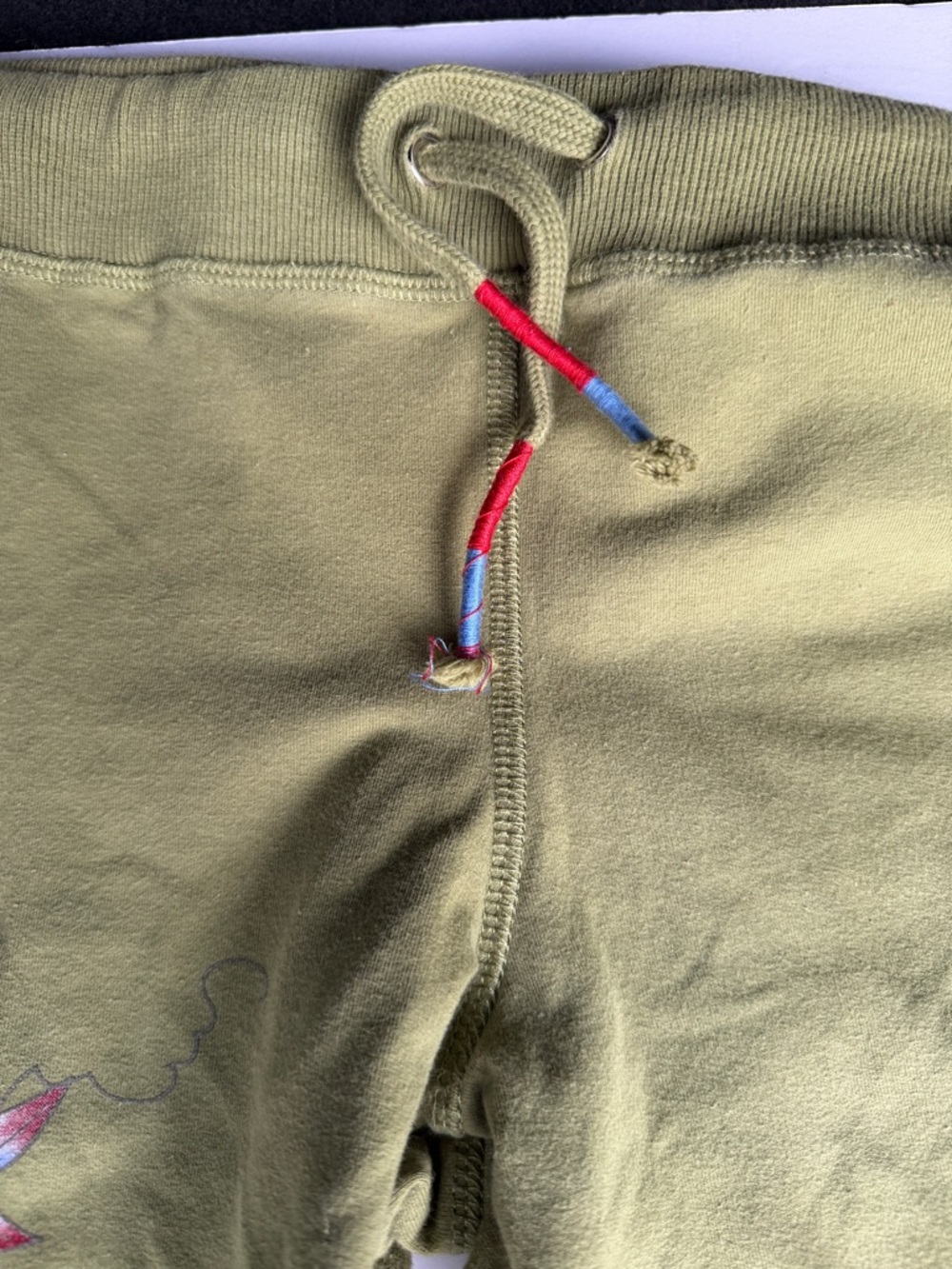 Paparazzi Olive/flowered French Terry stretch waist pants - Picture 3 of 13